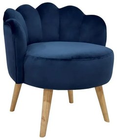 Σκαμπό Elise HM8628.08 Blue 55x53x61Υ εκ. Velvet, Wood