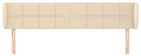 Κεφαλάρι με Πτερύγια Κρεμ 163x23x78/88 εκ. Υφασμάτινο - Κρεμ