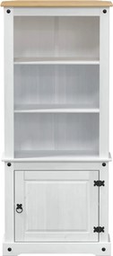 vidaXL Highboard Λευκό 74 x 38 x 170 εκ. Στερεά ξυλεία πεύκου
