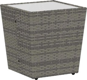 vidaXL Σετ Μπιστρό Κήπου 3 pcs Γκρι συνθετικό ρατάν