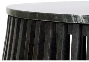 Βοηθητικό Τραπέζι DKD Home Decor Μαύρο Μάρμαρο 90 x 90 x 45 cm Ξύλο από Μάνγκο