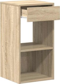vidaXL Κομοδίνα με συρτάρι 2 τεμ. Sonoma Δρυς 35x34x66,5 εκ.