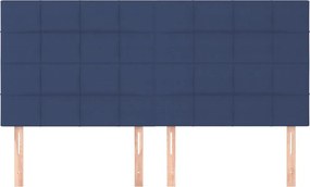 vidaXL Κεφαλάρι Μπλε 180x5x118/128 εκ. Ύφασμα