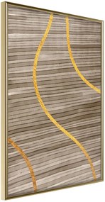 Αφίσα - Golden Stripes - 20x30 - Χρυσό - Χωρίς πασπαρτού