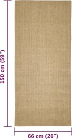 vidaXL Χαλί Σιζάλ για Ονυχοδρόμιο 66 x 150 εκ.