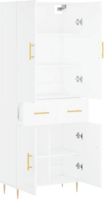 vidaXL Ντουλάπι Λευκό 69,5x34x180 εκ. από Επεξεργασμένο Ξύλο