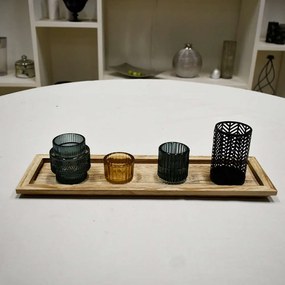 Βάσεις Ρεσώ Σετ 5τμχ 82047622 Multi Bloomingville Wood, Glass