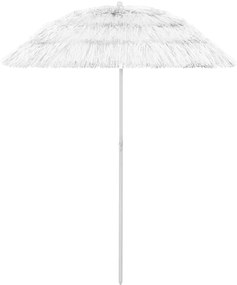 vidaXL Ομπρέλα Θαλάσσης Hawaii Λευκή 180 εκ.