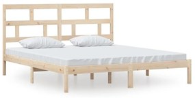 vidaXL Πλαίσιο Κρεβατιού 180 x 200 εκ. από Μασίφ Ξύλο 6FT Super King