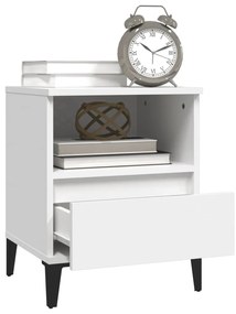 vidaXL Κομοδίνα 2 τεμ. Λευκά 40 x 35 x 50 εκ.