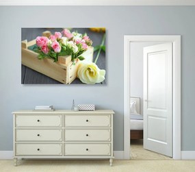 Εικόνα απαλή σύνθεση λουλουδιών - 60x40