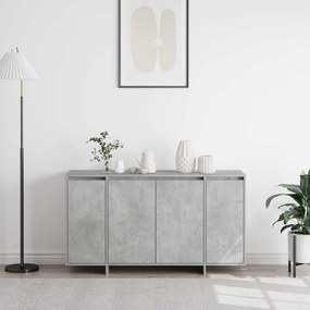 vidaXL Πλαϊνό γραφείο Σκυρόδεμα Γκρι 135 x 41 x 75 εκ