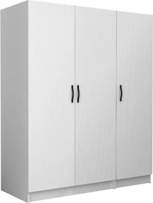 Ντουλάπα ρούχων Victoria Megapap τρίφυλλη χρώμα λευκό 150x60x181εκ.