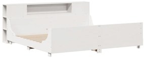vidaXL Σκελετός Κρεβ. Χωρίς Στρώμα Λευκό 200x200 εκ Μασίφ Πεύκο