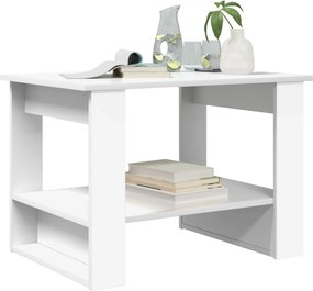 vidaXL Τραπεζάκι σαλονιού Λευκό 72 x 50 x 50 εκ. Επεξεργασμένο ξύλο