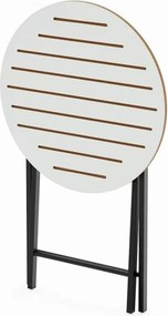 Stewehome Στρογγυλό Bistro Σετ Τραπέζι και Καρέκλες Κήπου / Λευκό