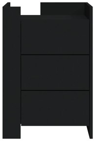 vidaXL Κομοδίνο Μαύρο 45x50x65 εκ. από Επεξεργασμένο Ξύλο