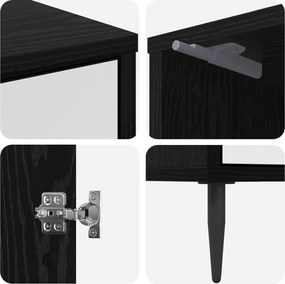 vidaXL Κομοδίνο HANAU Μαύρη Δρυς 36 x 33 x 51 εκ. Επεξεργασμένο Ξύλο