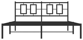 vidaXL Πλαίσιο Κρεβατιού με Κεφαλάρι Μαύρο 160 x 200 εκ. Μεταλλικό