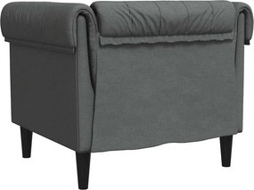vidaXL Πολυθρόνα Chesterfield Σκούρο Γκρι Υφασμάτινη
