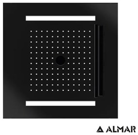 Almar Black Matt PVD Κεφαλή Χρωματοθεραπείας εντοιχισμού οροφής 3 ροών E044259-400