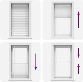 vidaXL Πλισέ περσίδα Λευκό 75x100 cm Πλάτος υφάσματος 74,4 cm