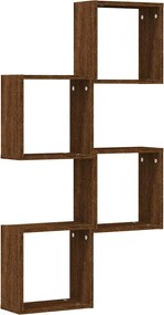vidaXL Ράφια Τοίχου Κύβοι 4 τεμ. Καφέ Δρυς 30x15x30 εκ.