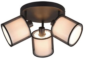 Φωτιστικό Οροφής - Σποτ Burton 811430332 Φ49x22cm 3xE14 28W Black-White Trio Lighting