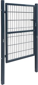 vidaXL Πόρτα Περίφραξης 2D (Μονή) Ανθρακί Γκρι 100x120 εκ.