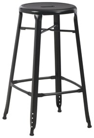 vidaXL Σκαμπό Μπαρ 6 τεμ. Μαύρα Ατσάλινα