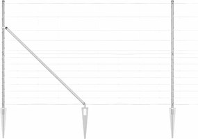 vidaXL Στύλος Περιφράξεων Γαλβανισμένο 25 x 1,5 m Ατσάλι