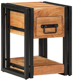 vidaXL Κομοδίνο 30x30x40 εκ Μασίφ Ξύλο Ακακίας