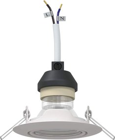 vidaXL Σποτ 24 pcs Λευκό 9 x 9 x 2.5 εκ. Μέταλλο