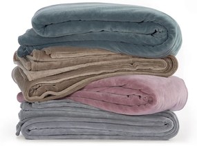 Κουβέρτα Fleece Μονή Cosy Mauve 160x220 - Nef-Nef Homeware