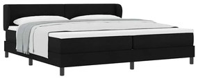 vidaXL Κρεβάτι box spring με στρώμα Μαύρο 200 x 200 cm ύφασμα