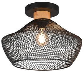 Πλαφονιέρα Οροφής Vintage 35xH26cm 1xE27 Μαύρο Ματ Trio Lighting Valeria R61281032