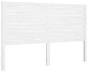 Κεφαλάρι Κρεβατιού Λευκό 166 x 4 x 100 εκ. Μασίφ Ξύλο Πεύκου - Λευκό