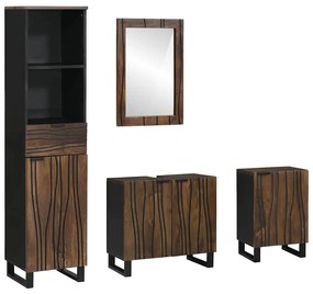 vidaXL Σετ Επίπλων Μπάνιου με συρτάρι 4 pcs Λευκό 38 x 33 x 160 εκ.