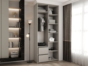 Ντουλάπα Como III 100 Δίφυλλη-Cashmere - Χρυσό