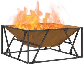 vidaXL Φωτιά Καφέ 80 x 80 x 40 cm Ατσάλι σκληρυθέν στον αέρα