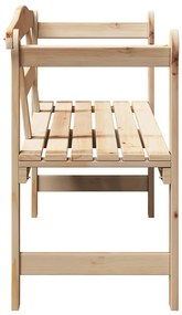 vidaXL Εξωτερικός πάγκος Καφέ 119 x 76 x 44εκ. Στερεό ξύλο πεύκου