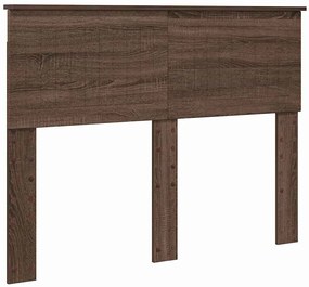 vidaXL Κεφαλάρι με κεφαλάρι Καφέ δρυς 135 cm Επεξεργασμένο ξύλο