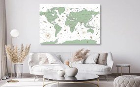 Εικόνα στο χάρτη από φελλό σε πράσινο σχέδιο - 90x60  color mix