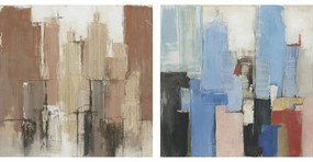 Καμβάς DKD Home Decor Τζίντζερ Καμβάς 100 x 2,4 x 100 cm