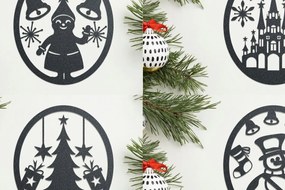 Σετ των 2 Intra απο ξύλο plywood 3mm-4mm πάχος - Χριστουγεννιάτικη διακόσμηση τοίχου LaserCut  Bundle Δίασταση 15x15 cm INTRAFABR-107873441