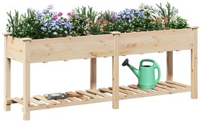 vidaXL Γλάστρα Κήπου με Πλέγματα 203x53x76 εκ Μασίφ Ξύλο Πεύκου