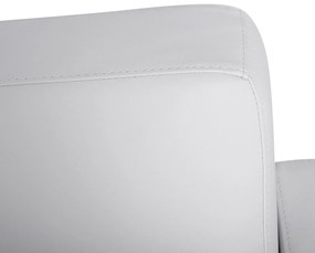 Καναπές Τριθέσιος NELLIE με PU Λευκό 163x71x71Υ εκ. 163x71x71 εκ.