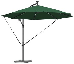 vidaXL Ομπρέλα Cantilever Banana Πράσινο 294 x 294 x 248 cm