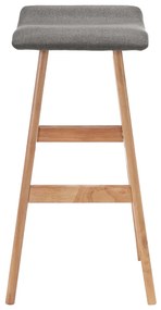 vidaXL Καρέκλα Μπαρ Σκούρο Γκρι Υφασμάτινη