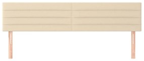 vidaXL Κεφαλάρια Κρεμ 160x5x78/88 εκ. Ύφασμα